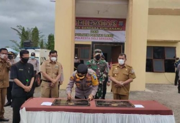 Kapolres Deli Serdang Resmikan Dua Polsek Baru