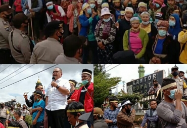 Temui Demonstran Bupati Dairi Terima Tuntutan Dan Ajukan Program TORA