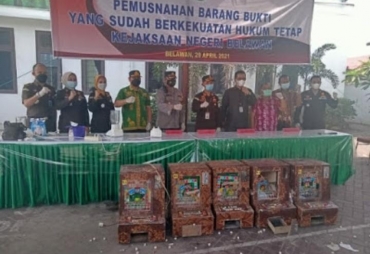 Kejari Belawan Musnahkan Barang Bukti Tindak Pidana Narkotika