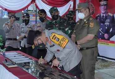 Bupati Dairi dan Pangdam I/BB Dampingi Kapolda Sumut Resmikan Polsek Parbuluan