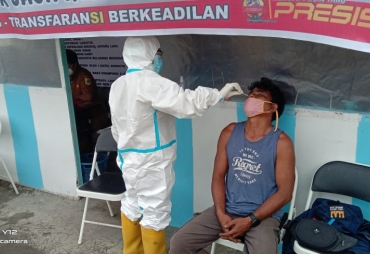 Pos Pam Perbatasan Desa Suka Dame Adakan Rapid Test Dan Swab Gratis