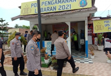 Pamatwil Polda Sumut Cek Kesiapan Pos Penyekatan Wilayah Hukum Batu Bara