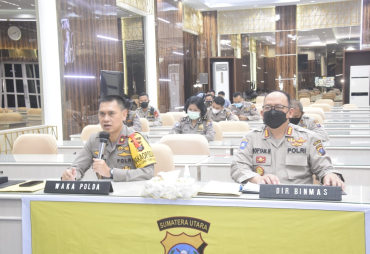 Wakapolda Sumut Pimpin Zoom Meeting Dalam Rangka Giat Takbiran