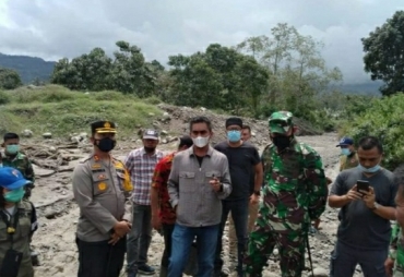 Forkopimda Karo Tinjau Sabo Dam yang Jebol