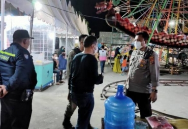 Timbulkan Kerumunan Polsek Medan Area Hentikan Wahana Hiburan Jalan Bromo