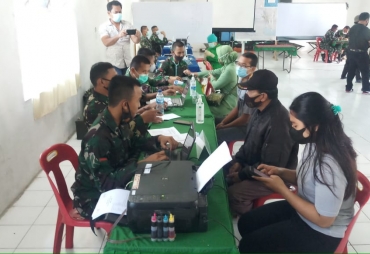 Keluarga Besar Kodim 0205/TK Gelar Vaksin Covid-19