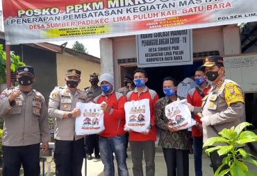 Kapolres Batu Bara Tinjau Ruang Isolasi Mandiri Covid-19 Desa Sumber Padi