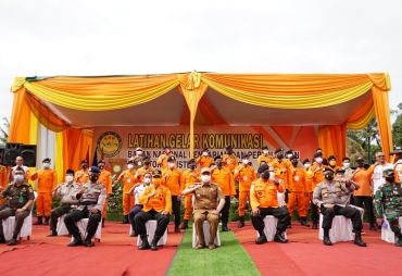 Latihan Gelar Komunikasi Gubernur Rohidin : Kinerja Basarnas Harus Cepat dan Tepat