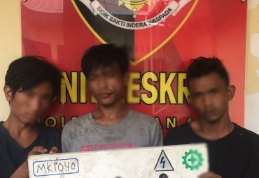 Curi Panel PLN Tiga Pemuda Diringkus Polisi