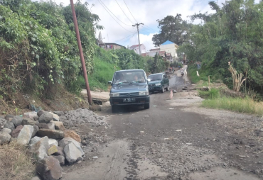 Jalan Komponis Nasional Djaga Depari Diperbaiki Warga Apresiasi Pemkab Karo