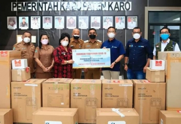 Yayasan BUMN Untuk Indonesia Serahkan Bantuan ke Pemkab Karo