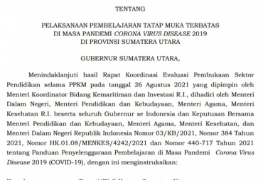 Terkait Pembelajaran Tatap Muka Ini Kata Kadiknas Karo