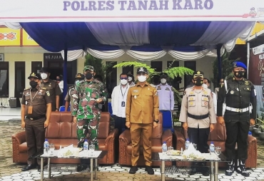 Forkopimda Karo Hadiri Gelar Apel Pasukan Ops Patuh Toba