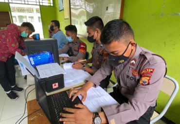 Percepat Vaksinasi Polres Lebong Buka Pelayanan Gerai Vaksinasi Mobile