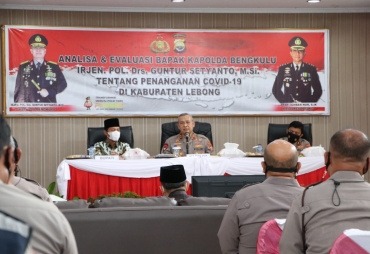 Gencarkan Vaksinasi, Kapolda Bengkulu Anev Penanganan Covid 19 Di Polres Lebong