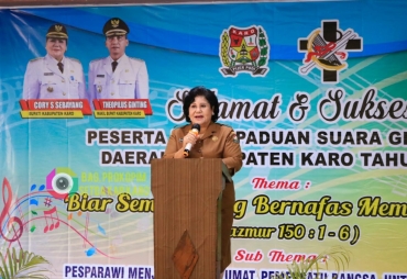Buka Secara Resmi Pesparawi 2021 Ini Pesan Bupati Karo