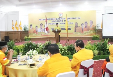 Gubernur Rohidin Buka MUSDA IV Kosgoro 1957 Bengkulu