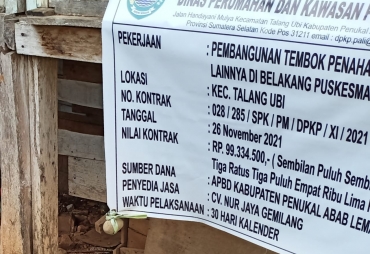Masyarakat Minta BKD dan Inspektorat Periksa Oknum TKS yang Bermain Proyek