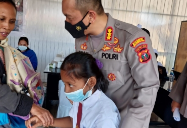 Kapolresta Deli Serdang Tinjau Gerai Vaksin Di Polsek Tanjung Morawa