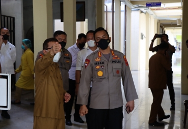 Kapolresta Deli Serdang Cek Kesiapan Ruangan Isolasi Terpadu 