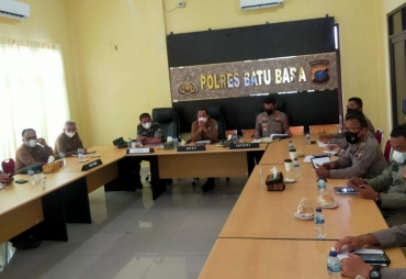 Bupati Bersama Kapolres Batubara Ikuti Zoom Meeting dengan Gubsu