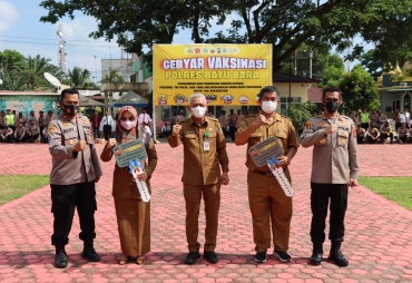 Gebyar Vaksinasi di Polres Batubara Bertabur Hadiah 