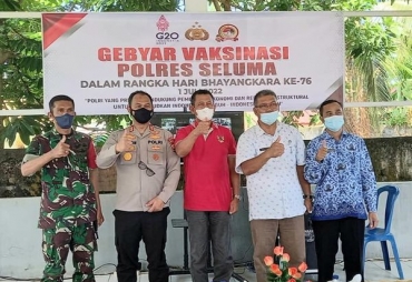 Peringatan HUT Bhayangkara ke-76 Kabupaten Seluma ( Foto : MC Seluma )