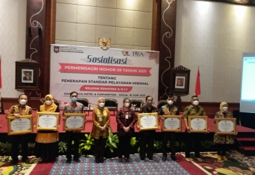 Pengumuman penghargaan disampaikan dalam acara Sosialisasi Permendagri No. 59 Tahun 2021 tentang Penerapan Standar Pelayanan Minimal Wilayah Sumatera dan DIY yang digelar oleh Ditjen Bina Pembangunan Daerah Kemendagri