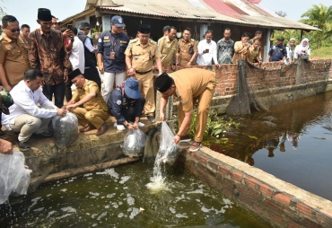 Pemberian bantuan sarana dan parasarana perikanan di desa desa rawa indah ( Foto: MC Seluma ) 