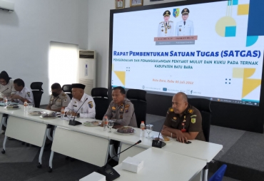Pemkab Batu Bara bersama Polres melaksanakan rapat koordinasi pembentukan satgas PMK (foto/ist)