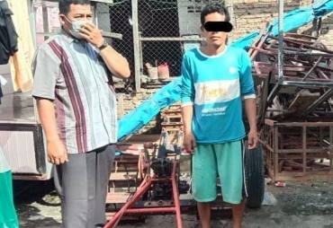 PS pelaku pencurian mesin jetor di Medang Deras (foto/ist)