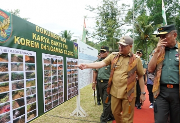 Rohidin usai penutupan Karya Bakti TNI Korem 041/Gamas tahun 2022 di Desa Padang Capo Ulu