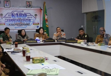 Forkopimda Karo Ikuti Rakor Pengendalian Inflasi Daerah yang Dipimpin Mendagri
