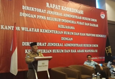  Direktorat Jenderal Administrasi Hukum Umum Kementerian Hukum dan Hak Asasi Manusia Republik Indonesia lakukan rapat koordinasi di Hotel Santika