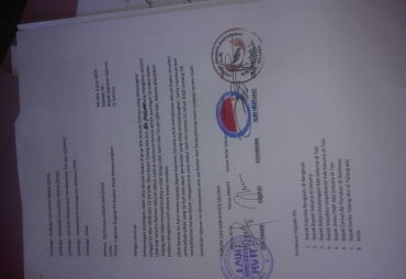 Tampak Bukti Laporan LSM Terkait Cuitan Kades