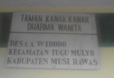 Papan merk Paud Dharma Wanita Desa Widodo
