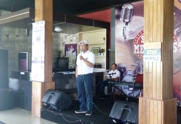 Direktur Bank Bengkulu Agusalim saat menyampaikan sambutan 