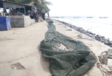 Tampak Jaring yang ditemukan Oleh nelayan Tradisional