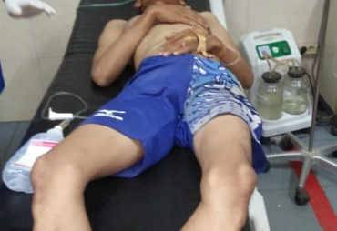 Tampak Korban Terbaring di Rumah Sakit