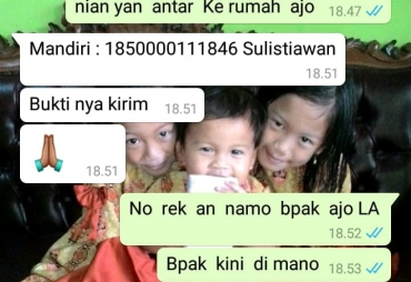 Bukti Akun WhatsApp yang sedang di Hack