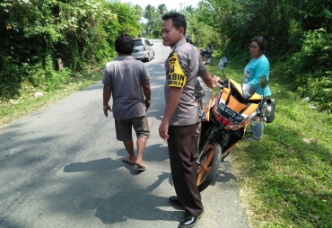 Kondisi Motor Saat Selesai Tabrakan