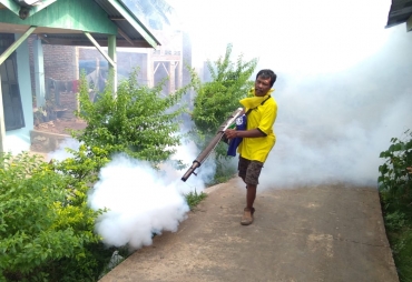 Tampak Fogging Tengah Dilakukan