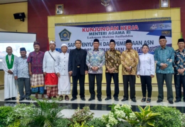 Foto Bersama Menteri Agama RI, Kanwil Kemenag Provinsi Bengkulu dan Jajaran