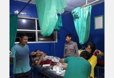 Tampak Korban Terbaring