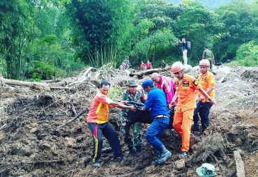 Saat simulasi di Desa Semangat Gunung