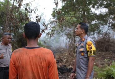 Kapolres Kampar Tinjau Penanganan Karlahut