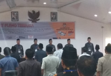 Pleno Terbuka ,KPUD PALI Tetapkan Caleg Dan DPRD Terpilih PALI