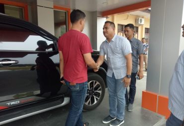Kasat Intelkam Polres Labuhanbatu sambut kedatangan Kapolres yang baru