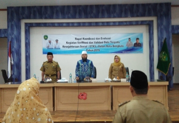 Rapat Koordinasi (RAKOR) dan Evaluasi yang bertemakan Kegiatan Verifikasi dan Validasi Data Terpadu Kesejahteraan Sosial (DTKS)