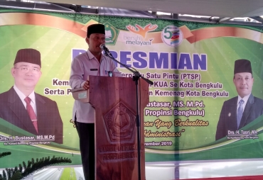 Efisiensi Alur Birokrasi PTSP Kemenag Kota Diresmikan